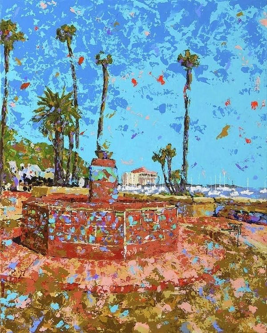 "Avalon Fountain of Romance" Giclee Print Ray Hart Consignment