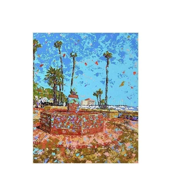 "Avalon Fountain of Romance" Giclee Print Ray Hart Consignment