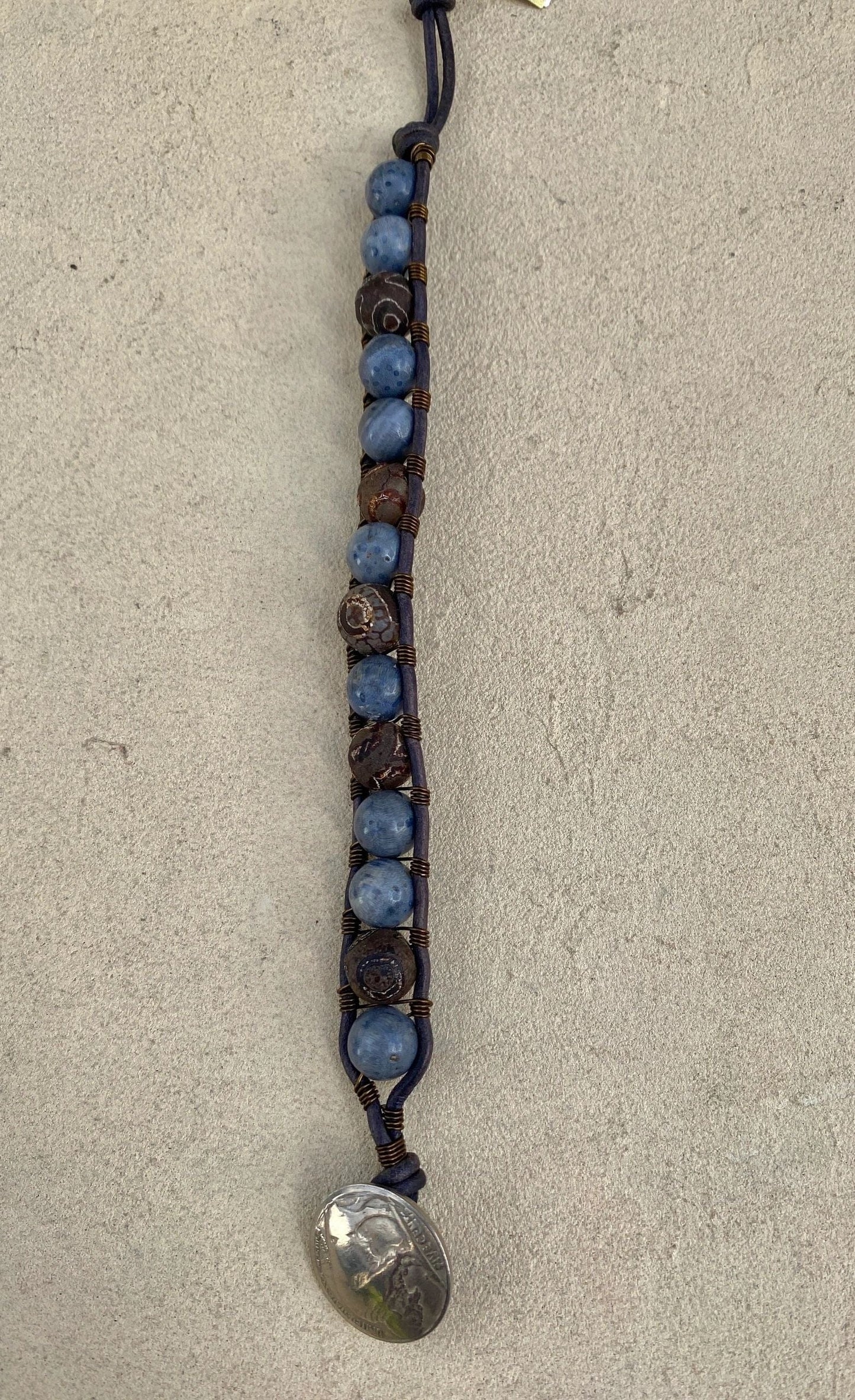 "Beach Stones" Bracelets (Large) Heidi Duran Inventory Blue Jasper & GlassBead