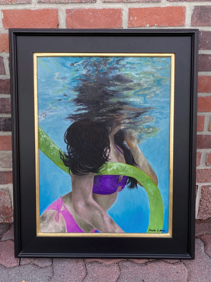 "BELOW THE SURFACE" Original Oil Painting Andrea Forbush Consignment