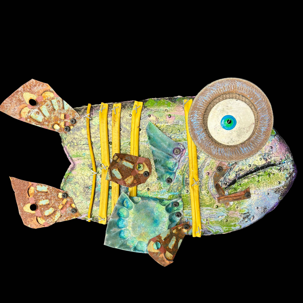 "Big-Eye"Hand Plane Fish - Upcycled/Eco-Folk Art Rodrigo Consignment