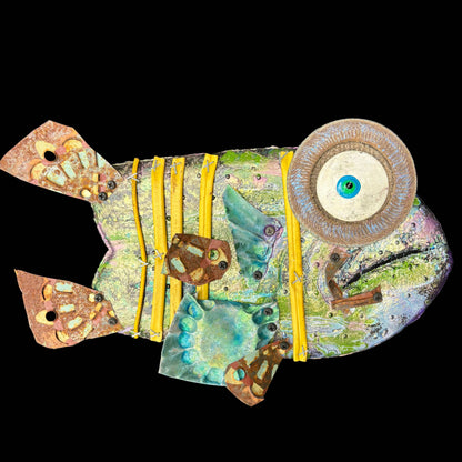 "Big-Eye"Hand Plane Fish - Upcycled/Eco-Folk Art Rodrigo Consignment