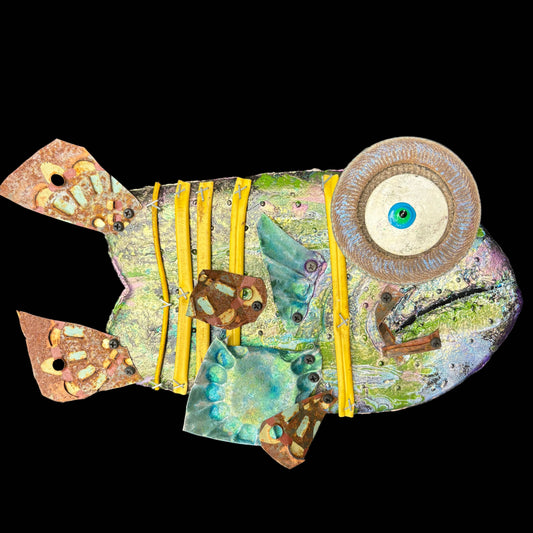 "Big-Eye"Hand Plane Fish - Upcycled/Eco-Folk Art Rodrigo Consignment