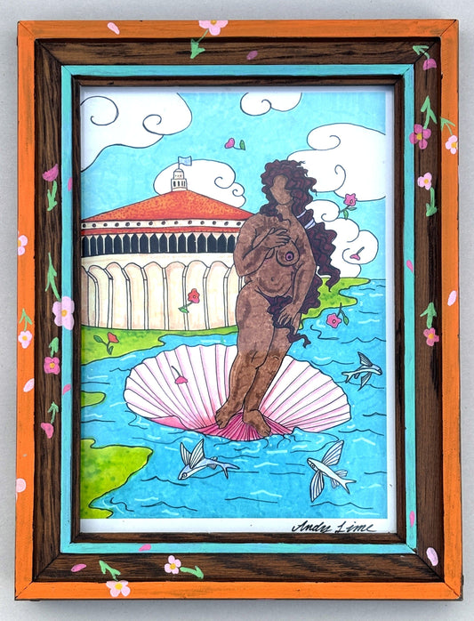 "BIRTH OF VENUS" Framed Print Andrea Forbush Consignment