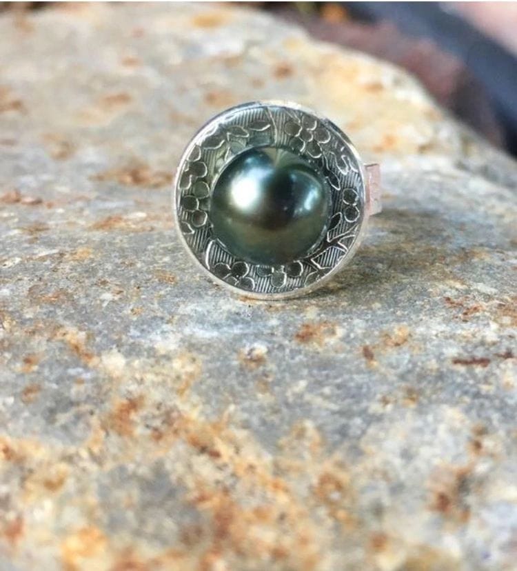 Black Saltwater Pearl Ring Amy Jahn Consignment