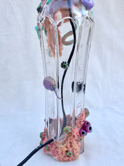 Blue Sea Star & Pink Coral Lamp by Andy Lime Andrea Forbush Consignment