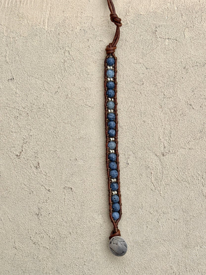 "Blue Seas" Bracelet Collection Heidi Duran Inventory Blue Sponge Coral and Kyanite