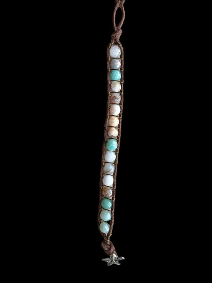 "Blue Seas" Bracelet Collection Heidi Duran Inventory Large Agates