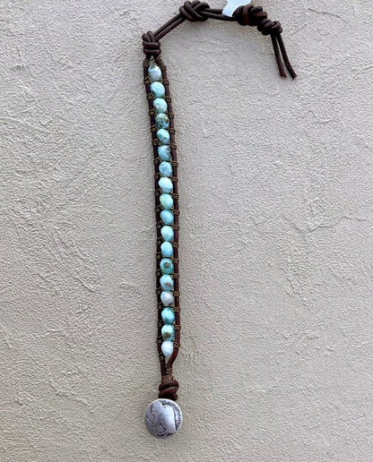 "Blue Seas" Bracelet Collection Heidi Duran Inventory Large Faceted Larimar