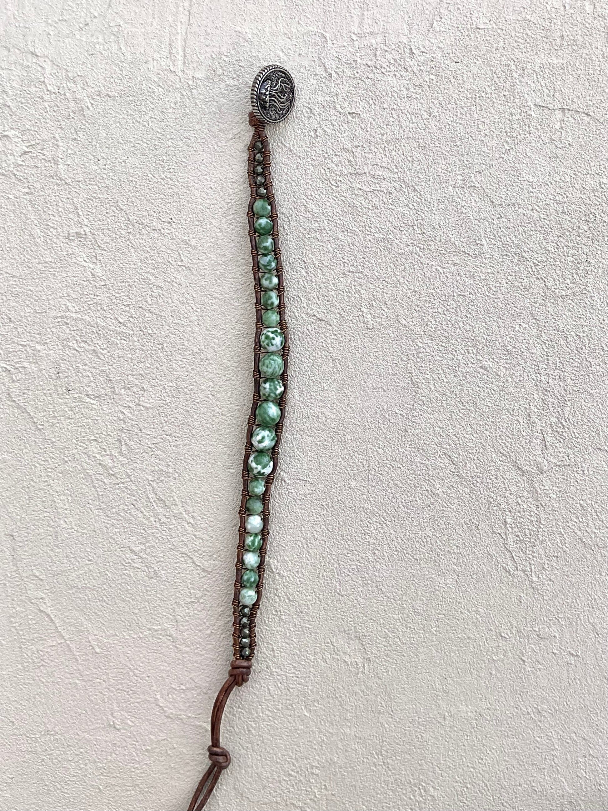 "Blue Seas" Bracelet Collection Heidi Duran Inventory Spotted Jasper