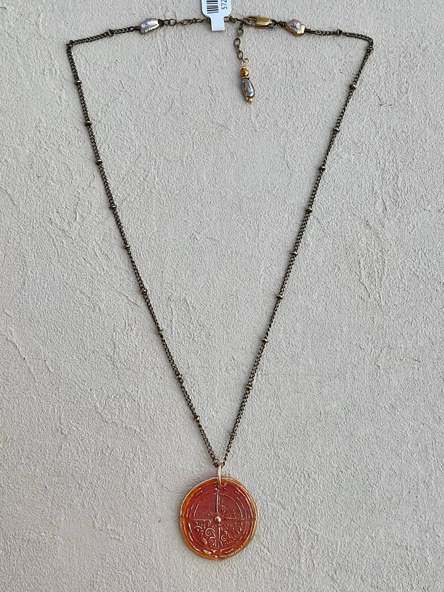 Bronze Sea-Inspired Pendants on Chain (Assortment) Heidi Duran Inventory Compass : 18"