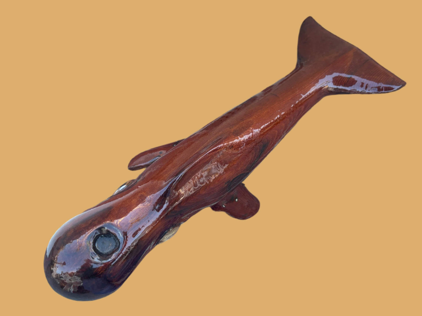 Burl Wood Sperm Whale Chris Aronson Consignment