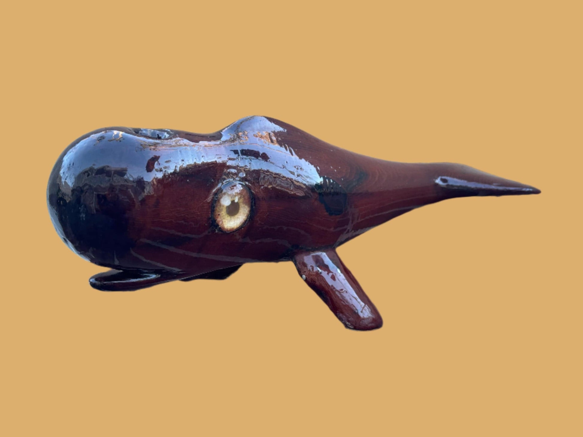 Burl Wood Sperm Whale Chris Aronson Consignment