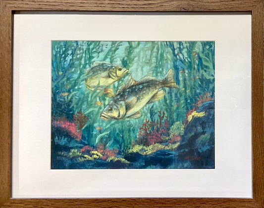 Calico Bass Collage Marion Dies Consignment