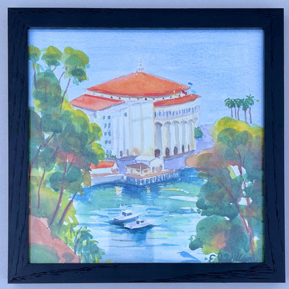 "Casino Overlook" Original Watercolor Painting - Framed EJ Williams Consignment