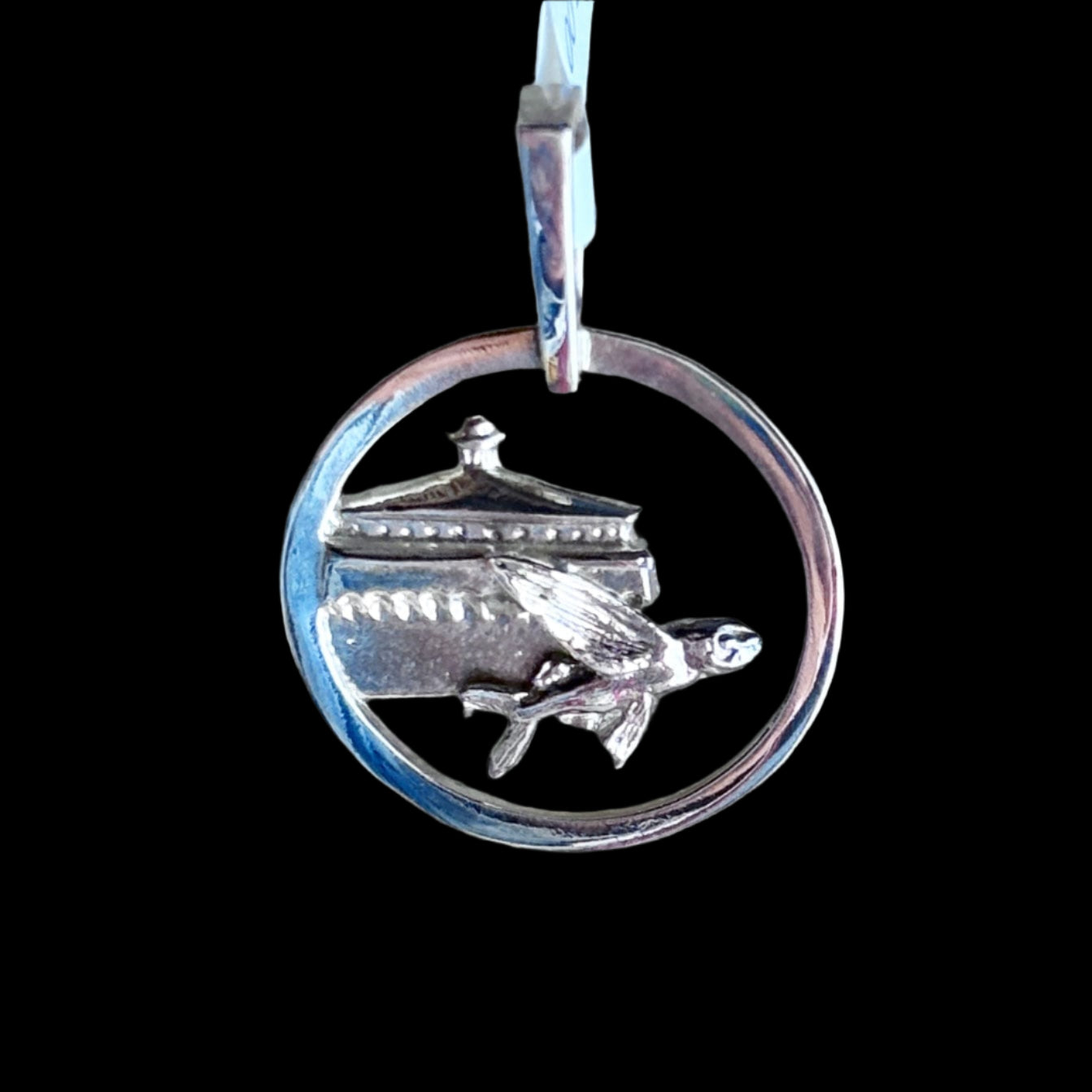 Catalina Casino and Flying Fish Pendant Michiko Inventory Sterling Silver