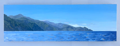 "Catalina Coastline" Original Acrylic Painting by Kallie Kallie Consignment