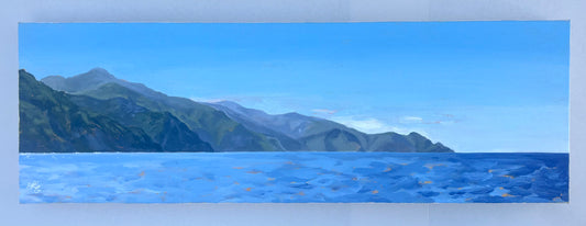 "Catalina Coastline" Original Acrylic Painting by Kallie Kallie Consignment