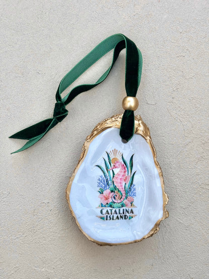 Catalina Icon Oyster Shell Ornaments Kellie Logsdon Consignment SEAHORSE
