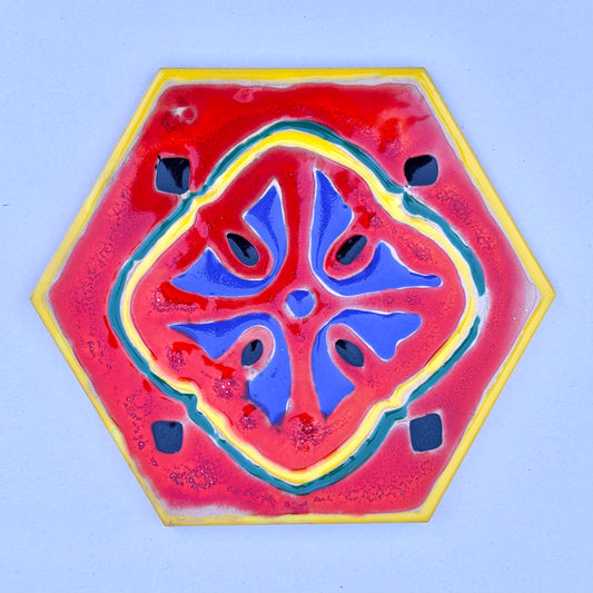 Catalina Inspired Tile - Hexagon Chris R Inventory Orange