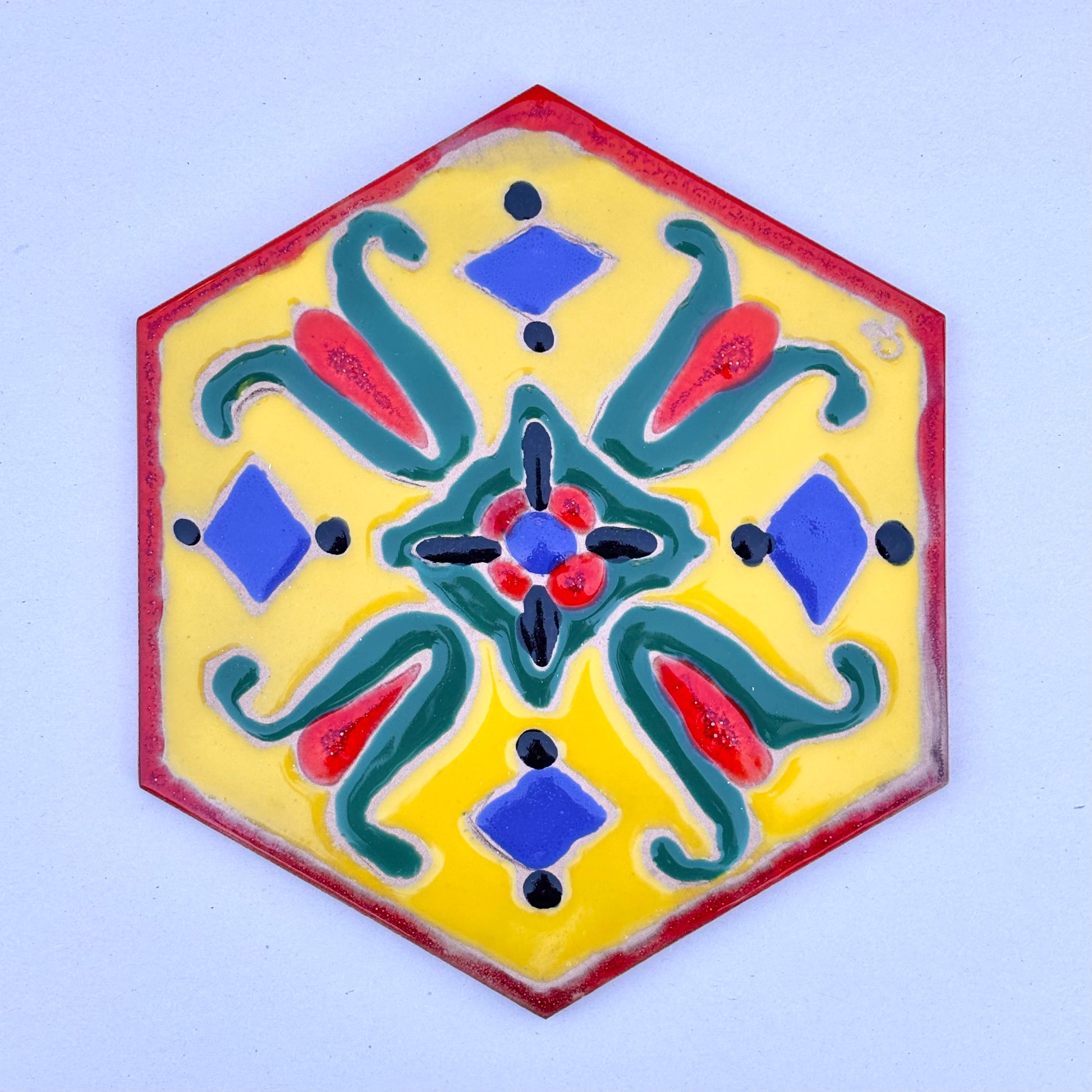 Catalina Inspired Tile - Hexagon Chris R Inventory Yellow