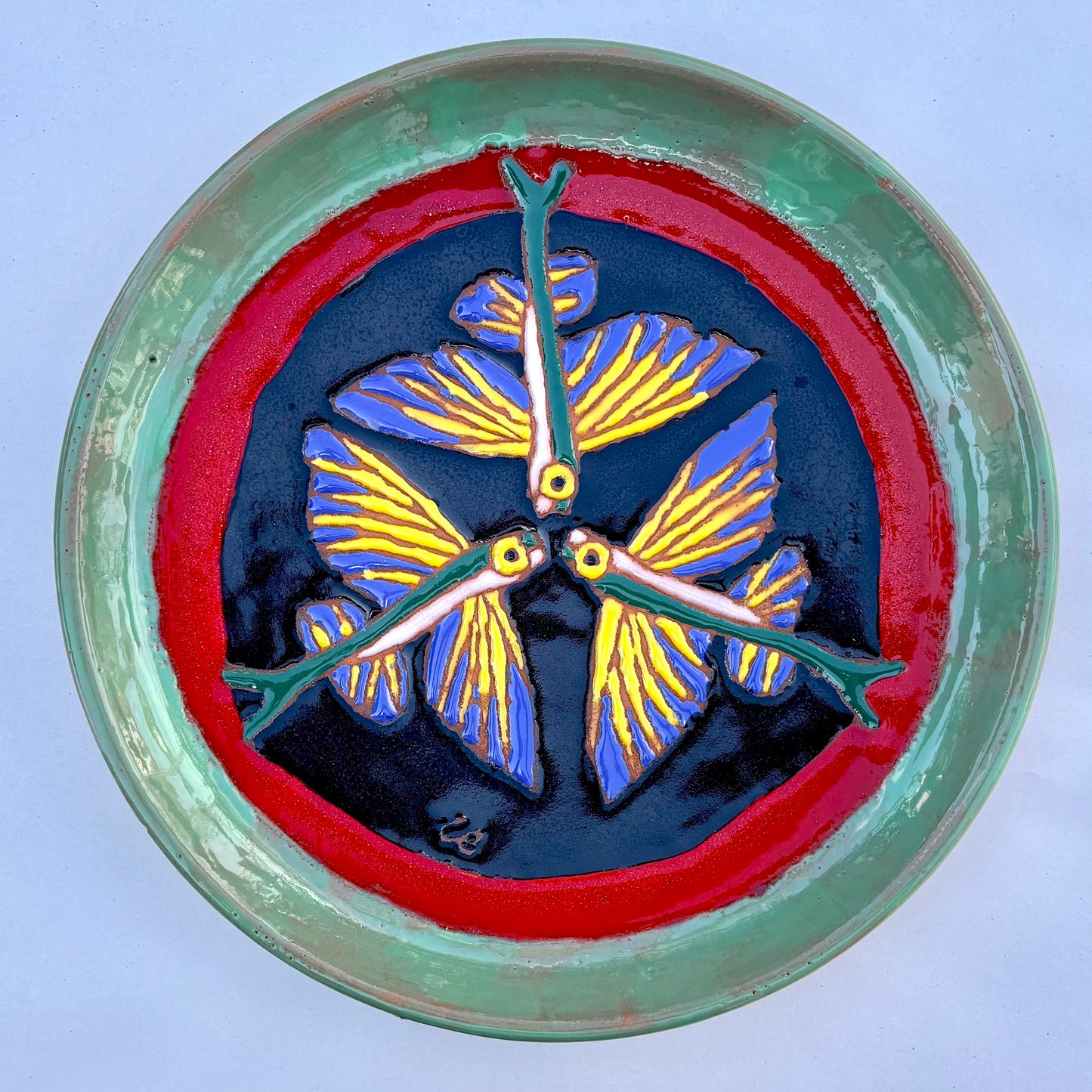 Catalina Island Fish Round Plate - 11.5" Chris R Inventory Flying Fish