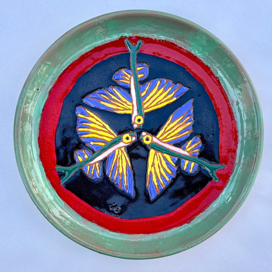 Catalina Island Fish Round Plate - 11.5" Chris R Inventory Flying Fish