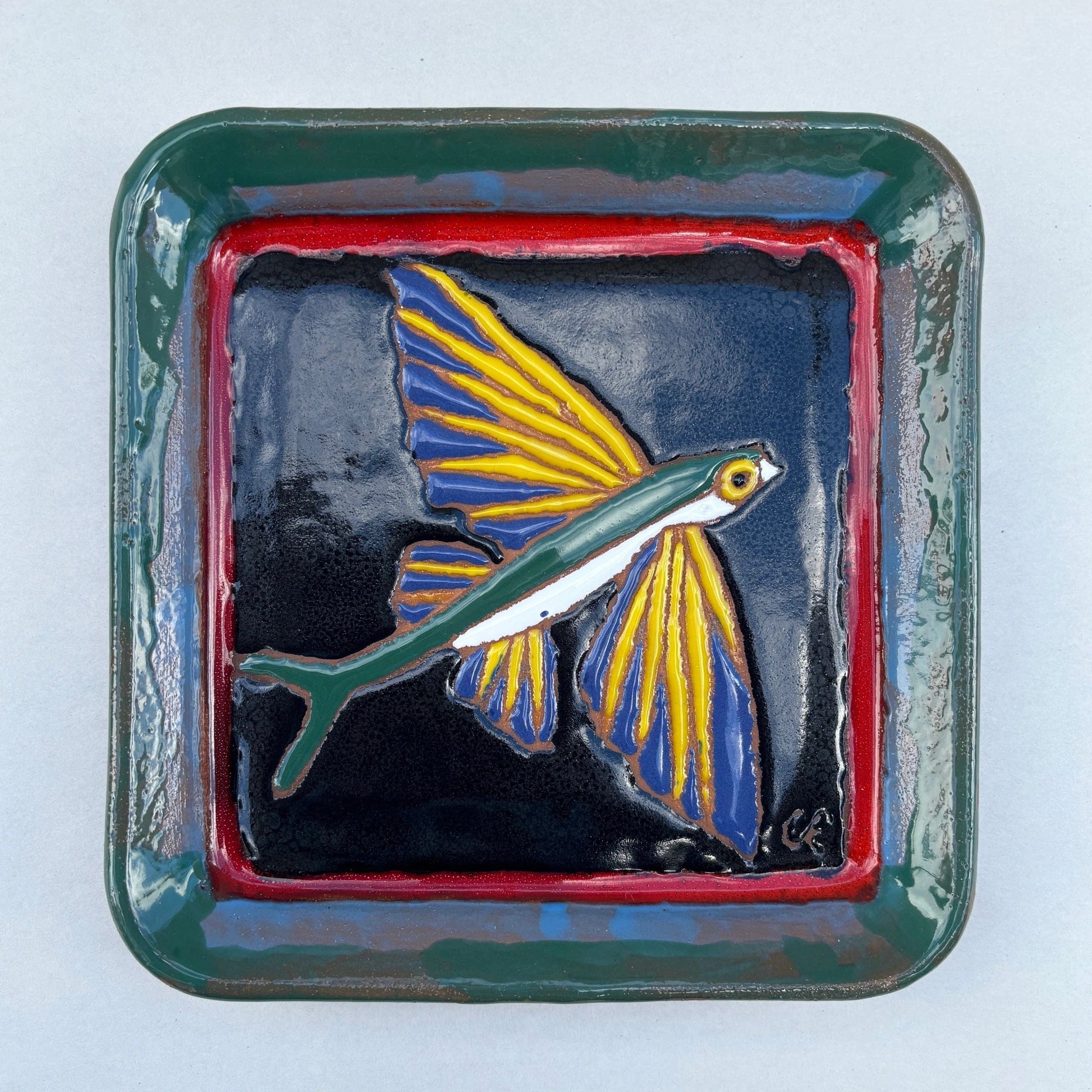 Catalina Island Fish Tile/Plate Chris R Consignment