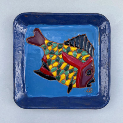 Catalina Island Fish Tile/Plate Chris R Consignment Fish #1 : facing right