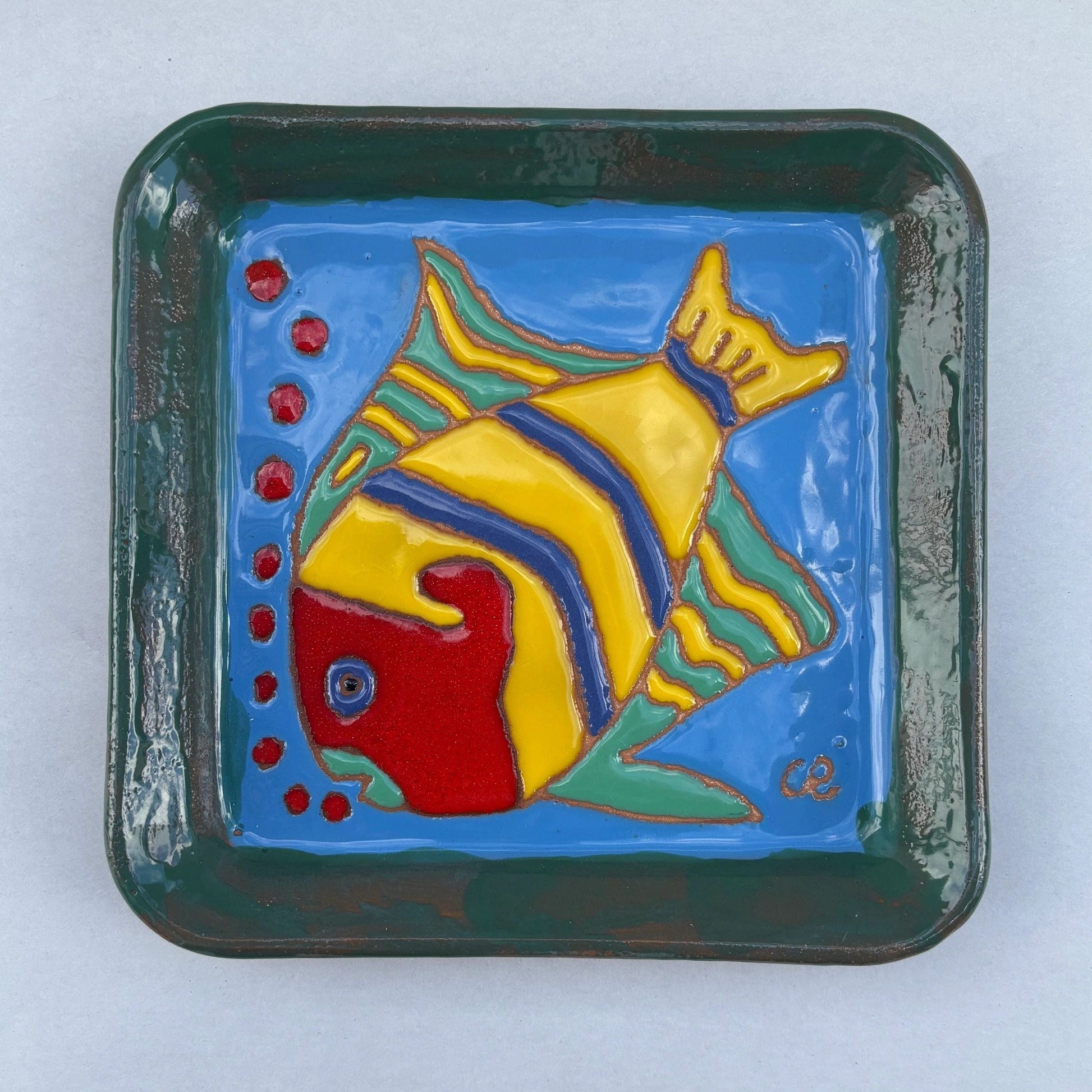 Catalina Island Fish Tile/Plate Chris R Consignment Fish #2 : facing left