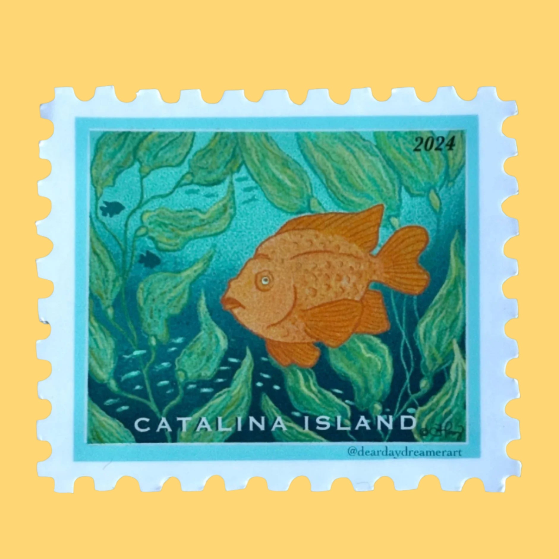 Catalina Island Garibaldi Sticker Monica Consignment