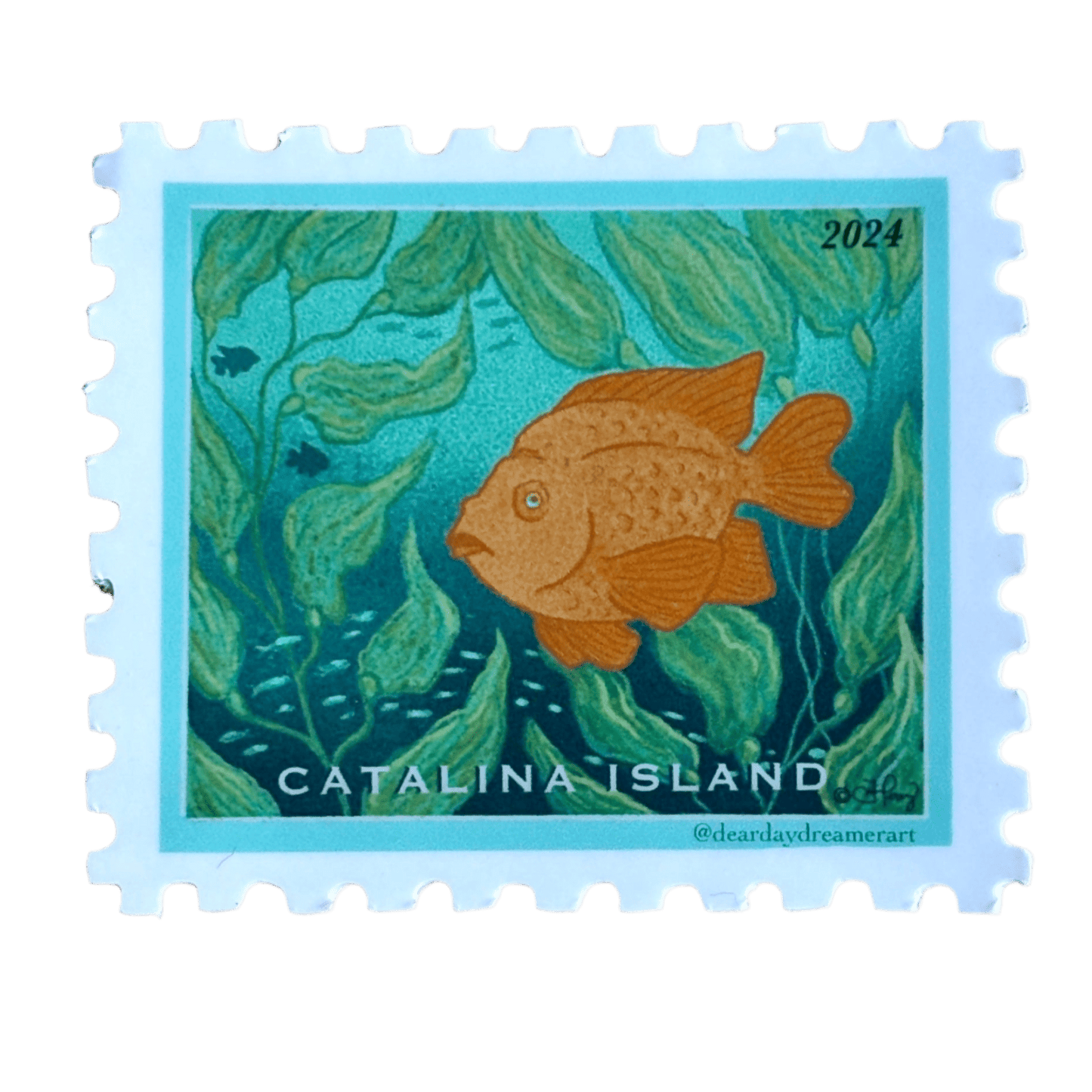 Catalina Island Garibaldi Sticker Monica Consignment