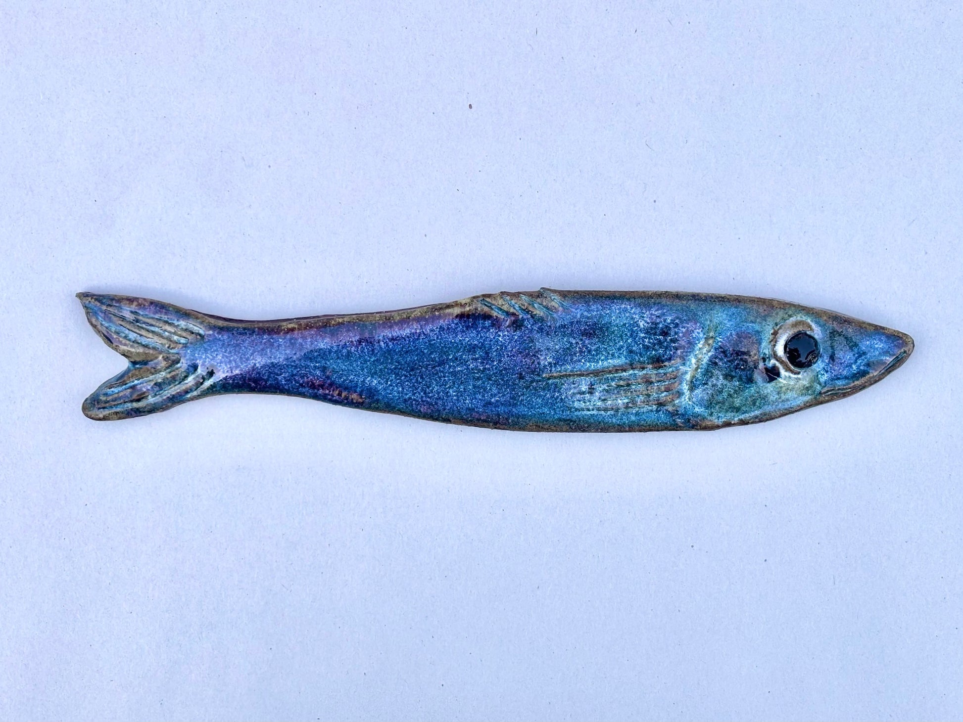 Ceramic Sardine Wall Tiles Heidi Duran Consignment Medium : Blue