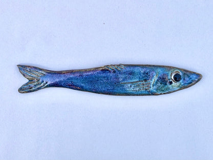 Ceramic Sardine Wall Tiles Heidi Duran Consignment Medium : Blue