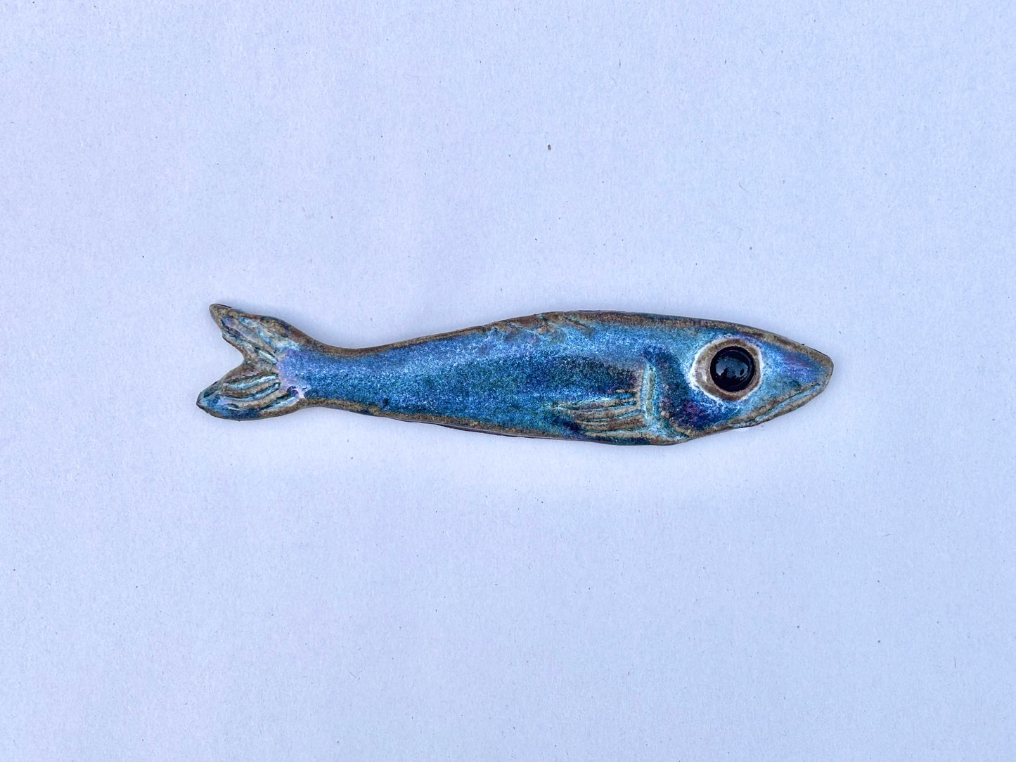 Ceramic Sardine Wall Tiles Heidi Duran Consignment Small : Blue