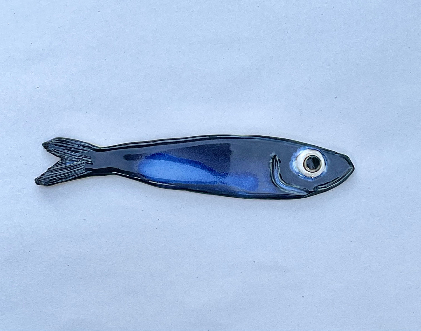 Ceramic Sardine Wall Tiles Heidi Duran Consignment Small : Midnight Blue