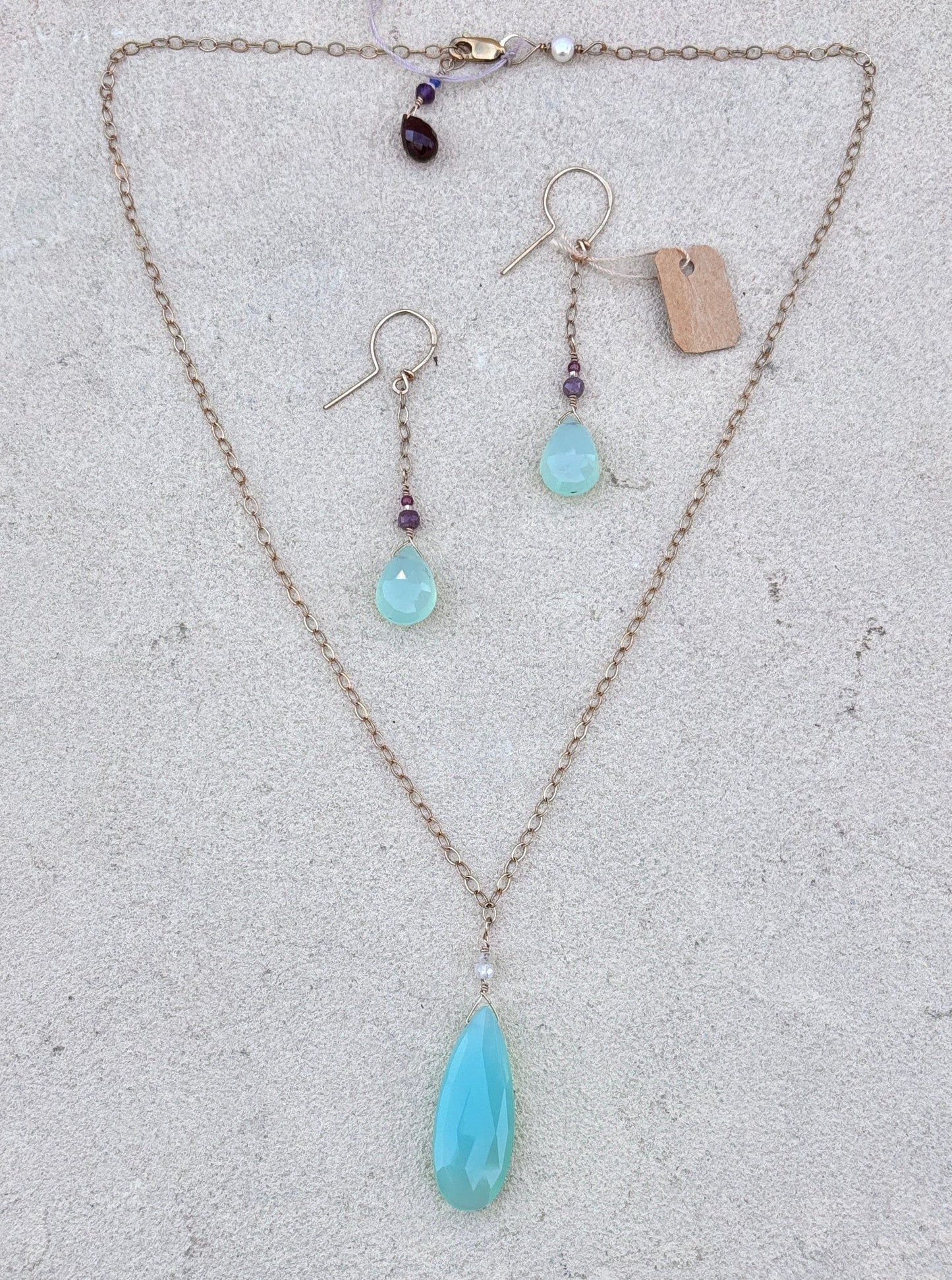 Chalcedony and Pink Tourmaline Set Elise Peters Inventory