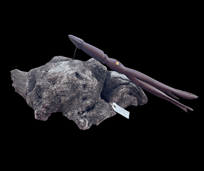 Cherrywood Squid Carving Chris Aronson Consignment