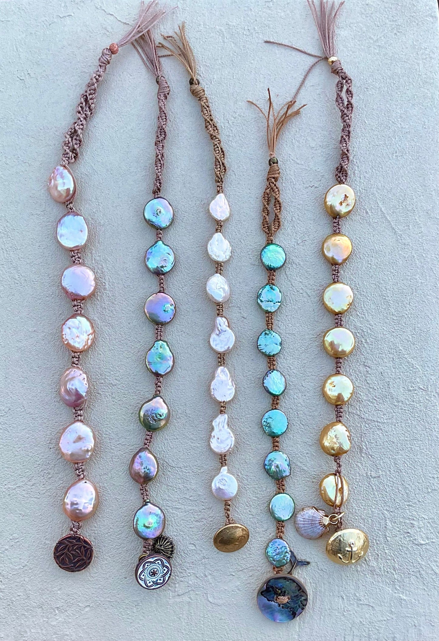 Coin Pearl Woven Bracelets Heidi Duran Inventory