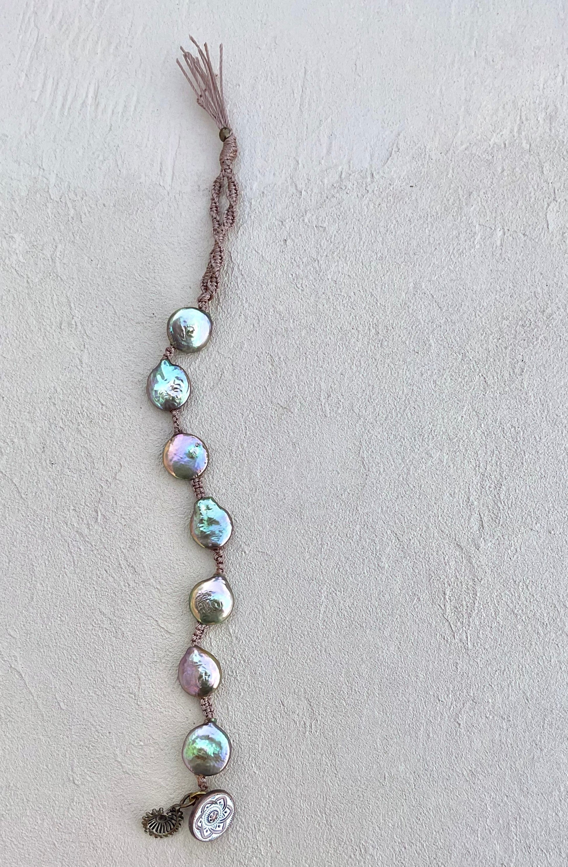 Coin Pearl Woven Bracelets Heidi Duran Inventory