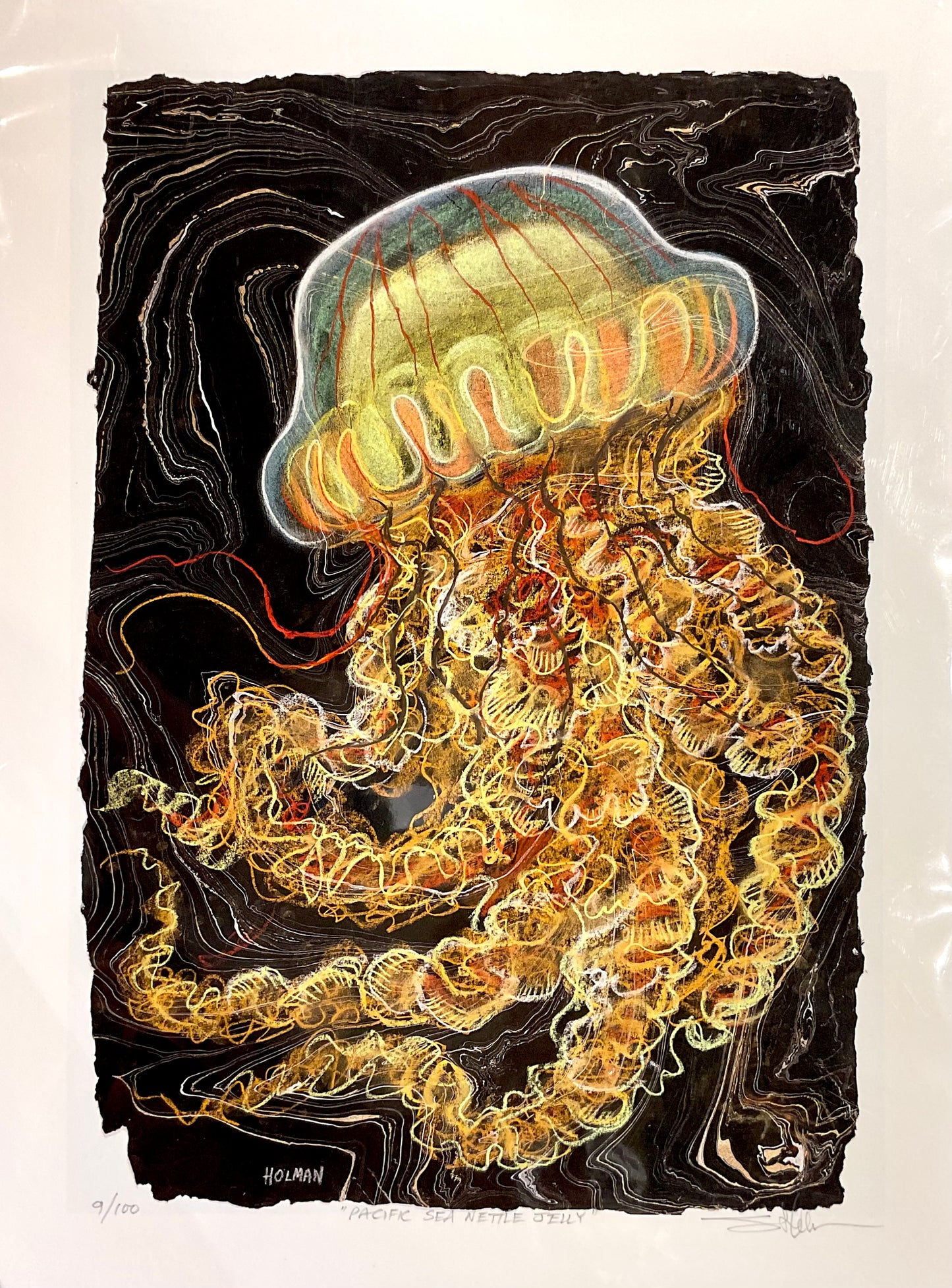 "Compass Jelly" Wooden Print Stephen Holman Consignment