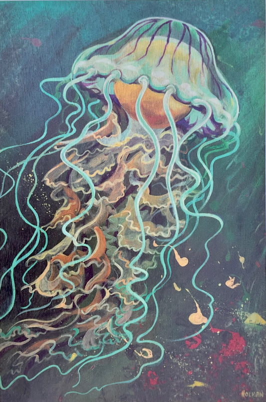 "Compass Jelly" Wooden Print Stephen Holman Consignment