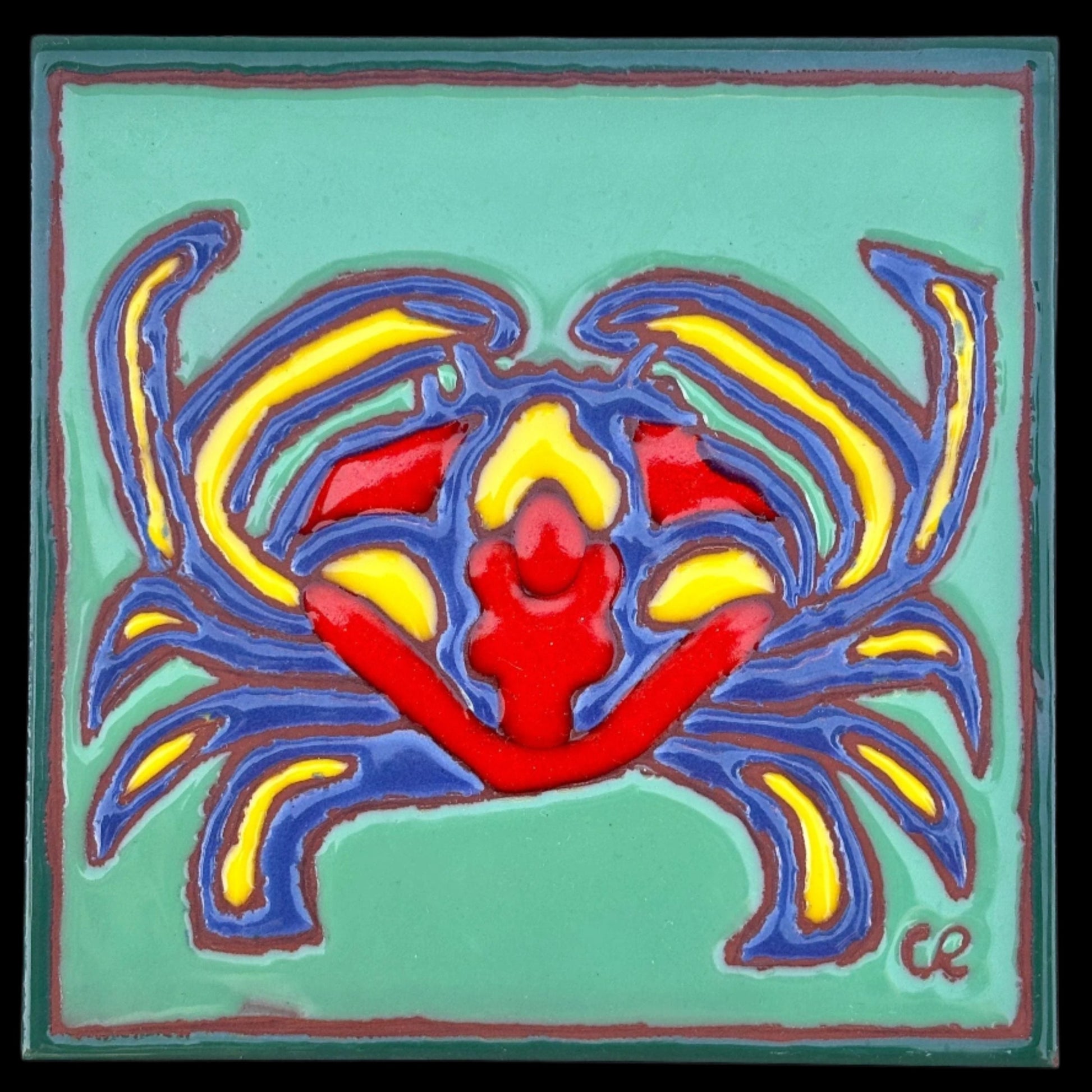 Crab Hand Painted Tiles Chris R Inventory