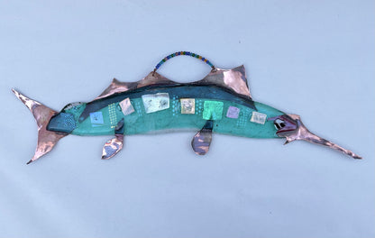 "Dichroic Marlins" Fused Glass and Copper Wired Glass Inventory
