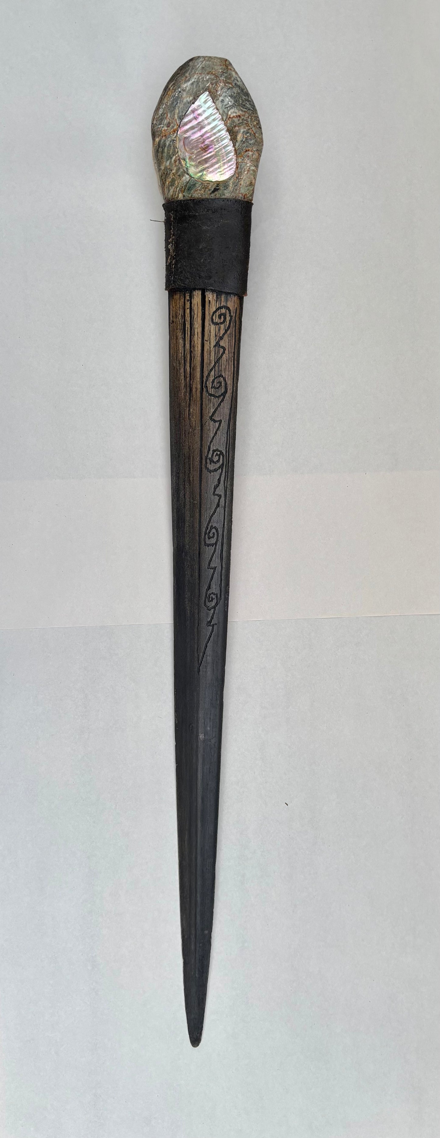 Etched Swordfish Bills BUCK LOPEZ Consignment 34” - Ocean Waves Etched