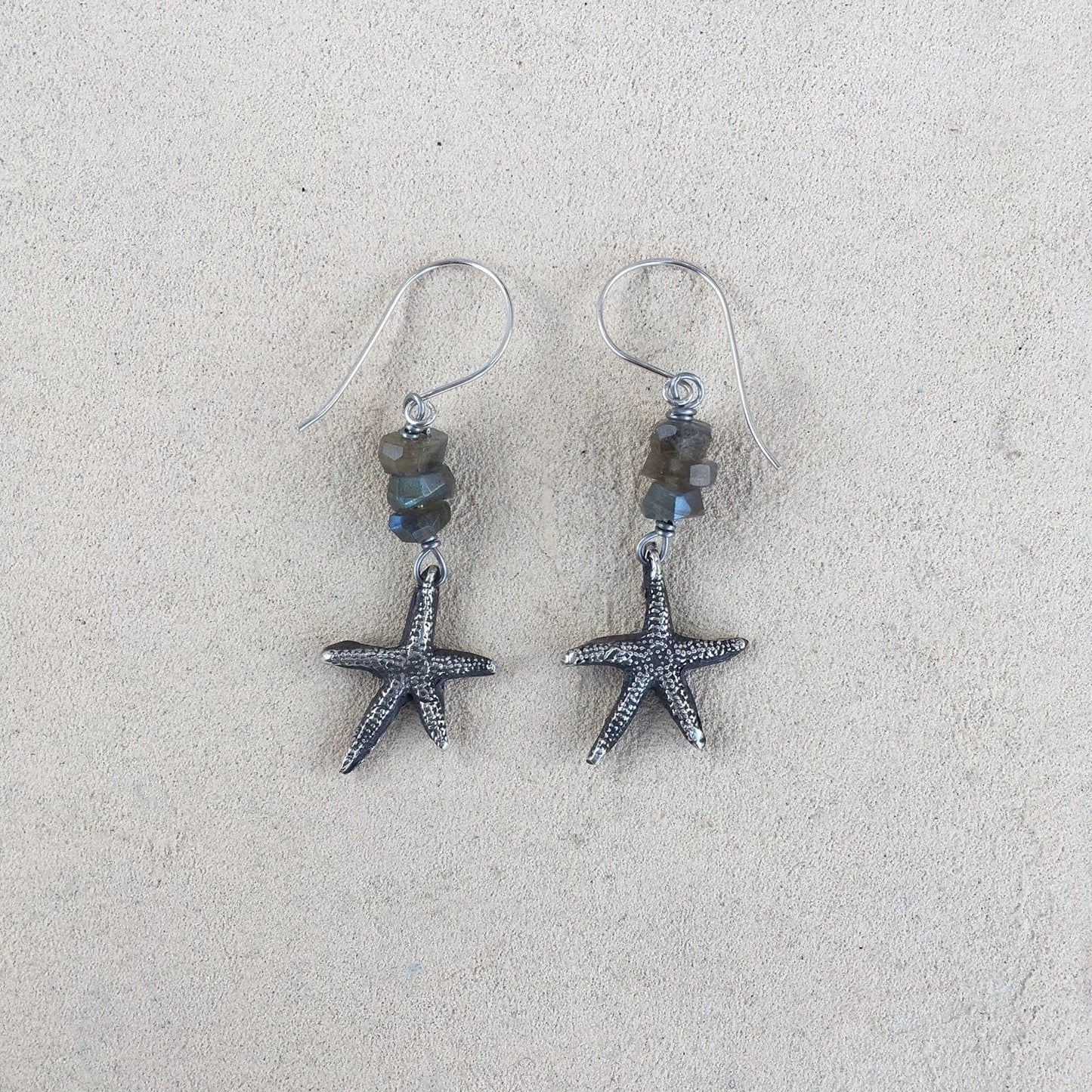 Fine Silver Sea Star Earrings Heidi Duran Inventory