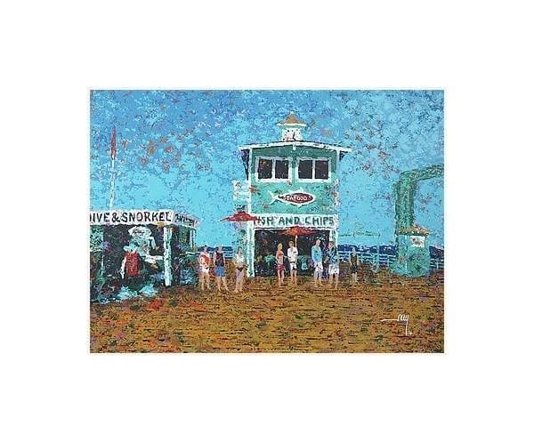 "Fish and Chips" Giclee Print Ray Hart Consignment