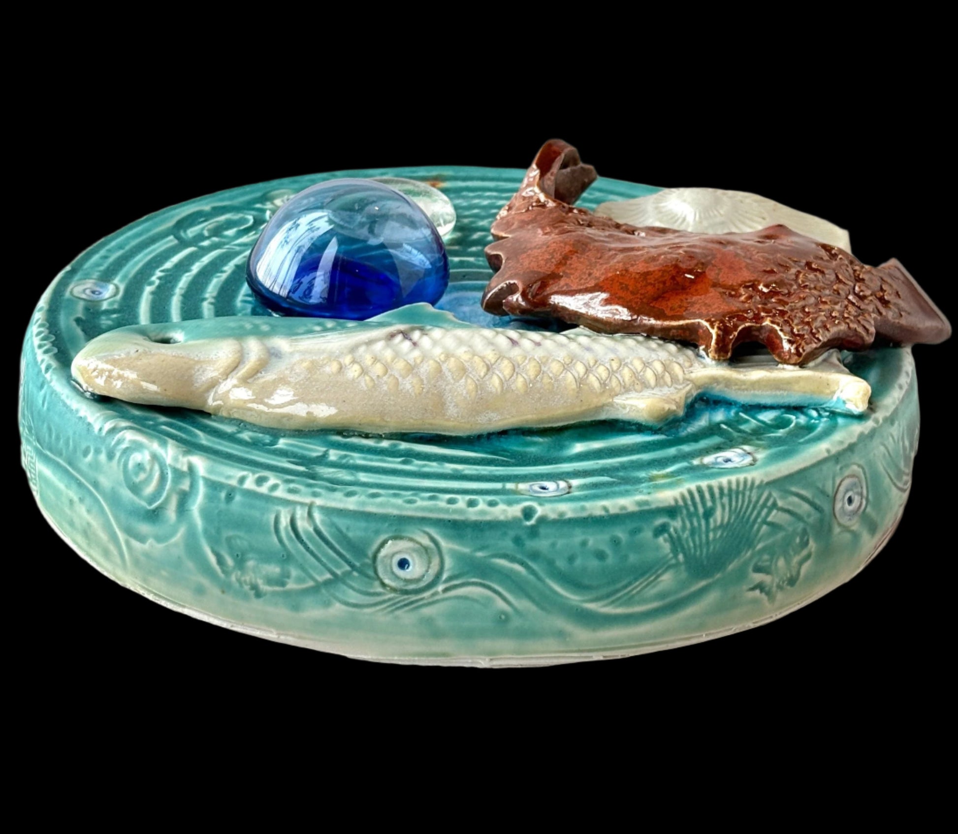 Fish-Crab Drum Wall Sculpture Juls Inventory