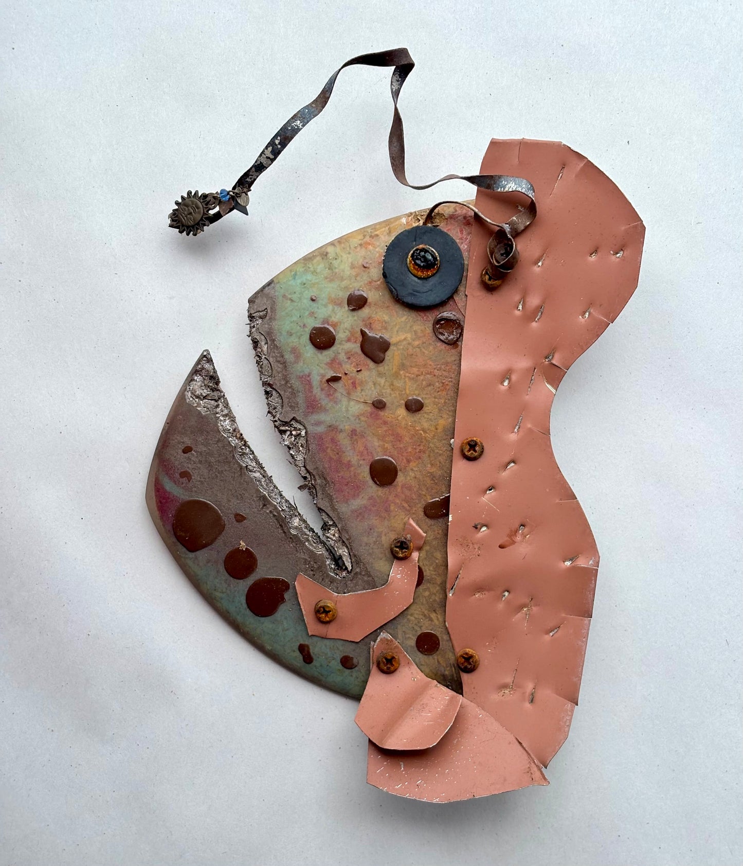 Fish Hand-Planes Upcycled/Eco-Folk Art Rodrigo Consignment Small Spotted : 10" x 7" x 2"