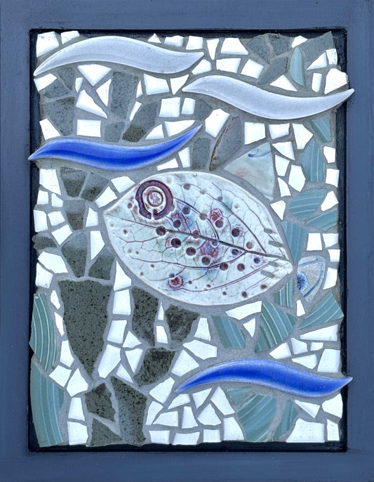 "Fish In Motion" Mosaic Panel - Framed Marion Dies Consignment